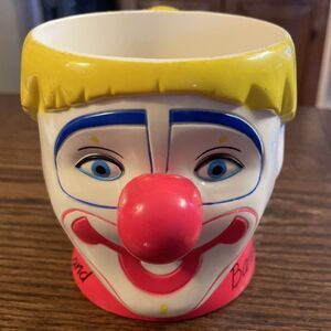 Vintage Ringling Brothers and Barnum & Bailey Circus Clown Plastic Mug Cup HTF